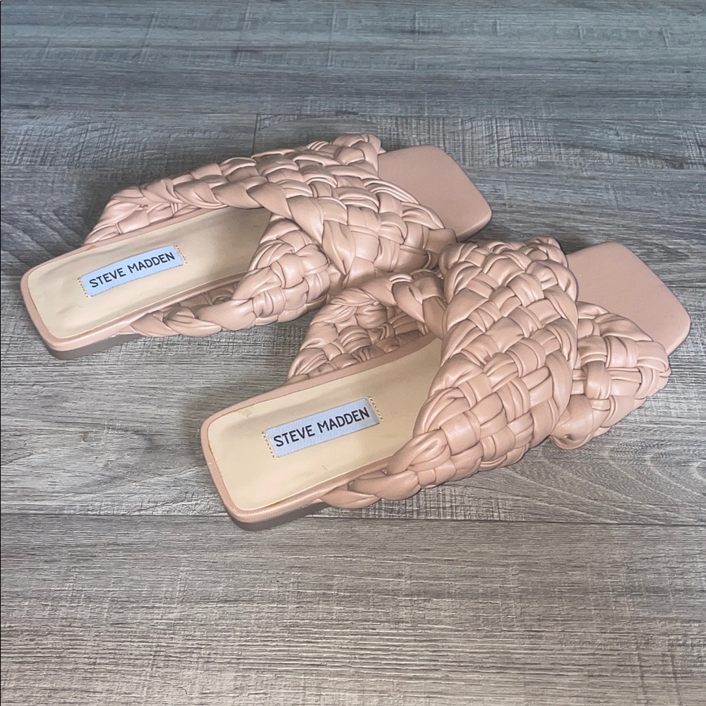 Steve Madden Blush Braided Slides